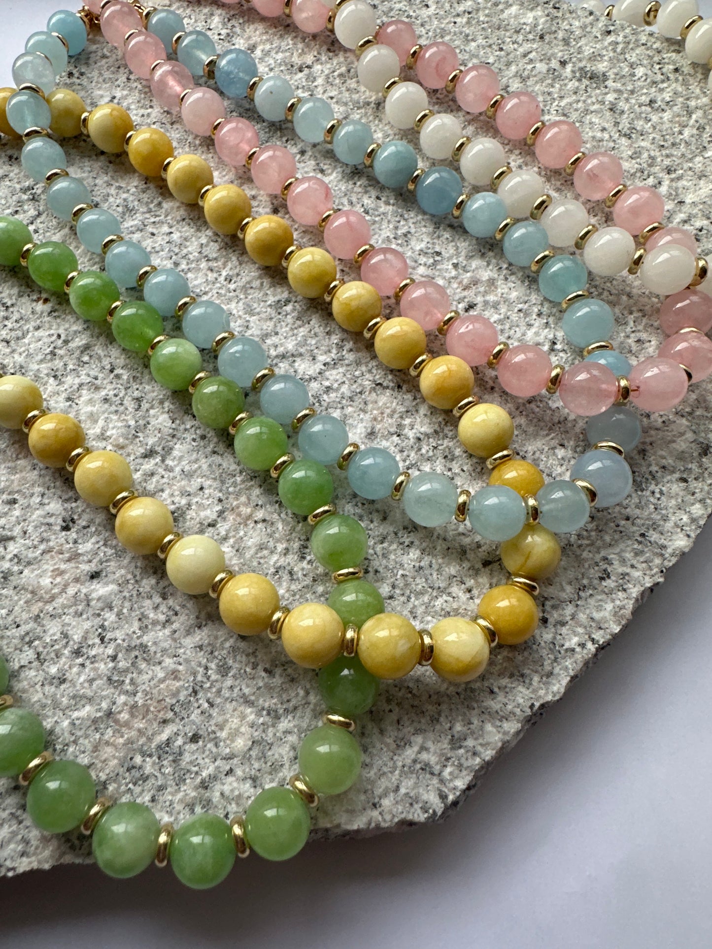 Plain necklace with spacers